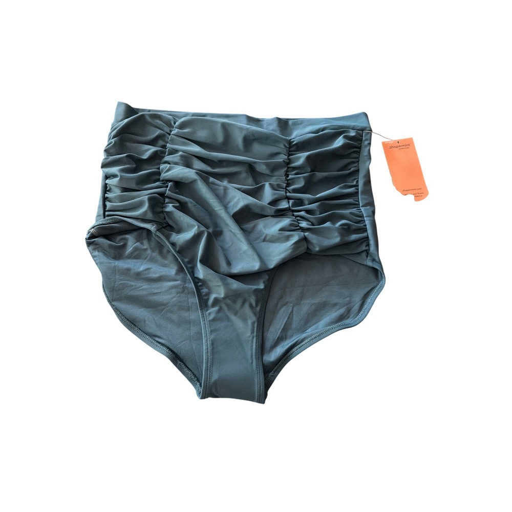 Shapermint Swim Bottom Teal High Waisted Control Bikini Bottom Ruched 3XL 81068